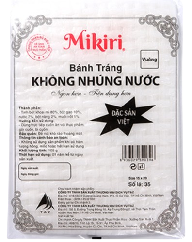 Bánh tráng không nhúng nước mikiri