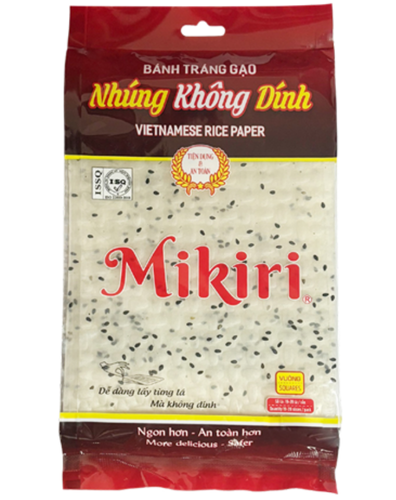 Bánh tráng mè đen nhúng không dính