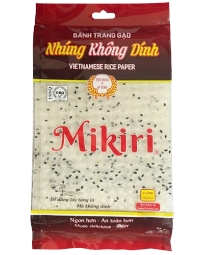 Bánh tráng mè đen nhúng không dính