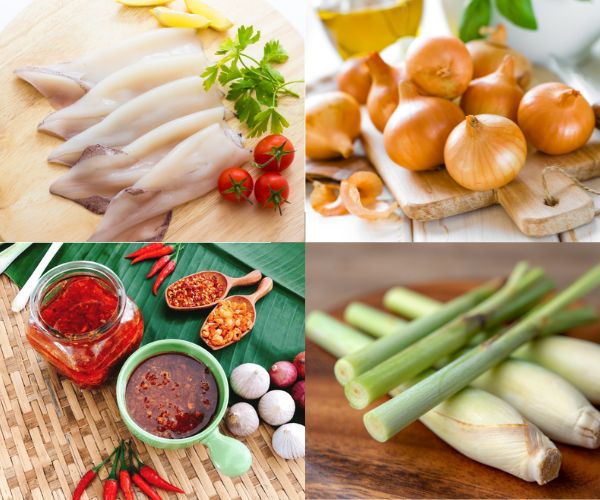 Cách làm mực xào sa tế truyền thống