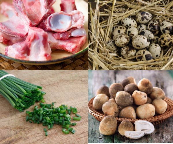 Nguyên liệu làm bánh canh hẹ 