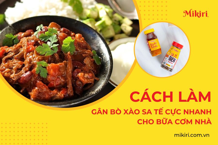 Cách làm gân bò xào sa tế cực nhanh cho bữa cơm nhà
