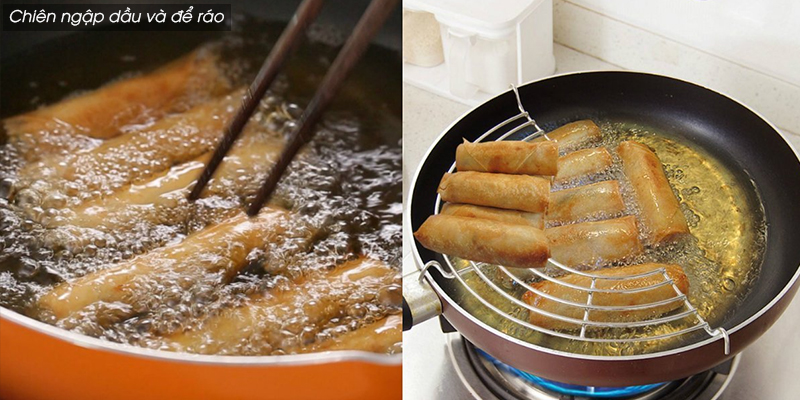 Mẹo chiên chả giò vàng giòn