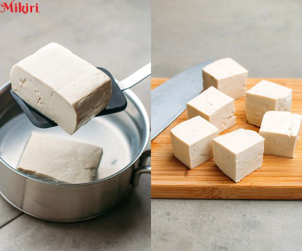 Sơ chế đậu hũ làm chao môn