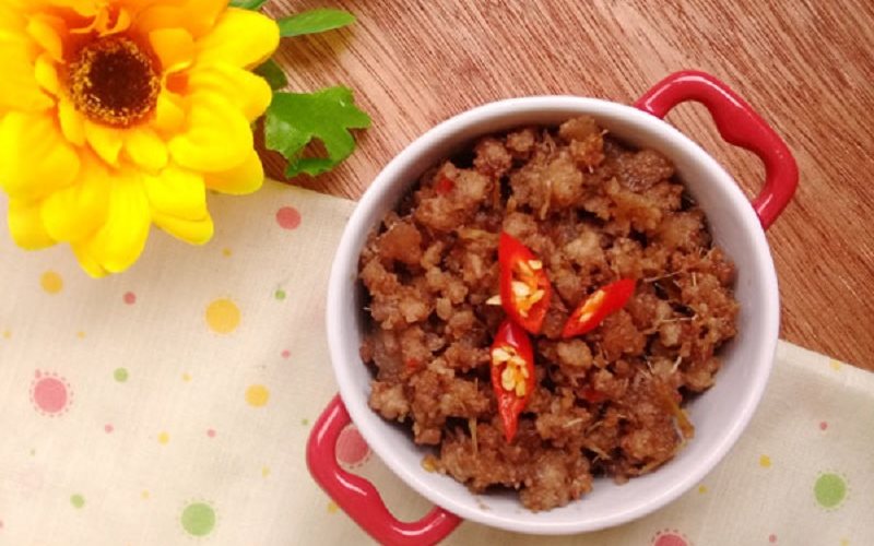 àm mắm ruốc quết bánh tráng