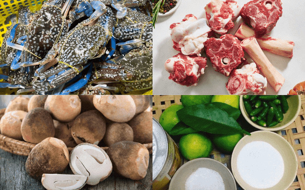 sơ chế nguyên liệu làm bánh canh ghẹ