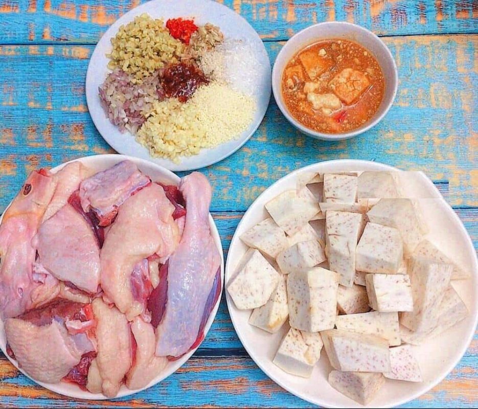 sơ chế nguyên liệu làm vịt nấu chao