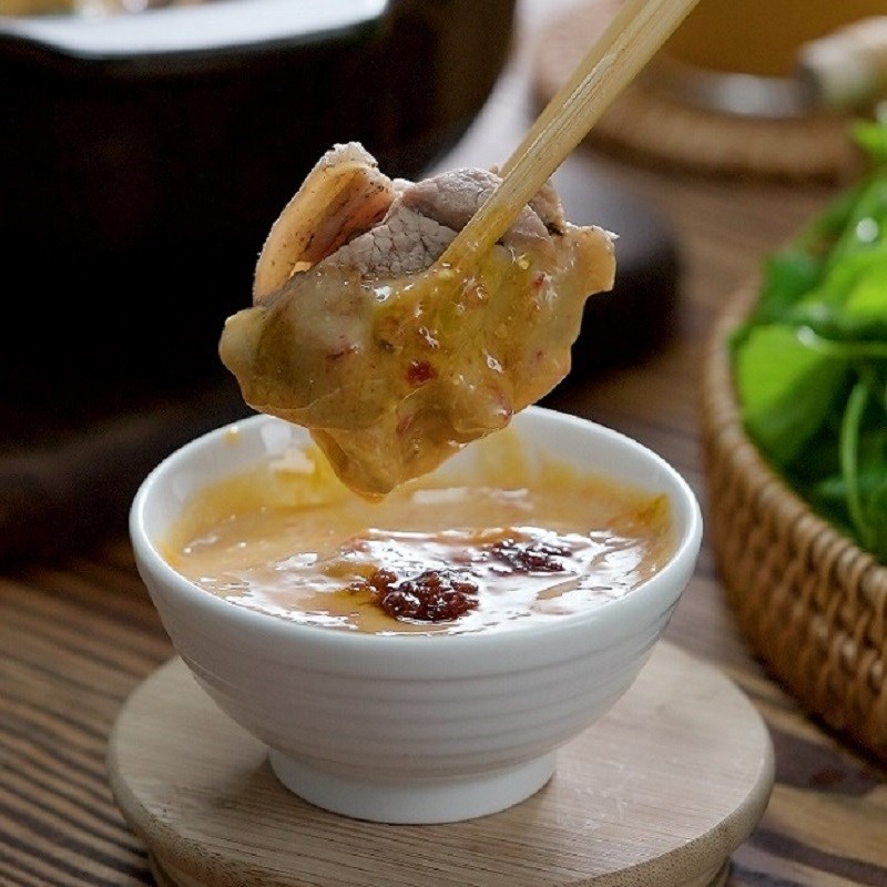 thịt chấm chao