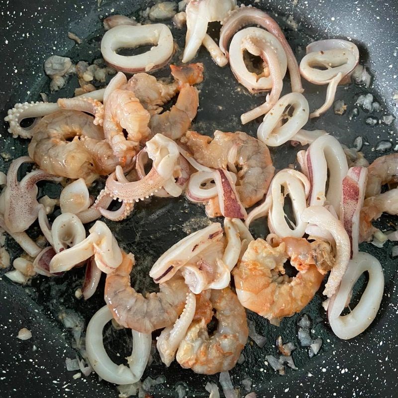 xào tôm mực