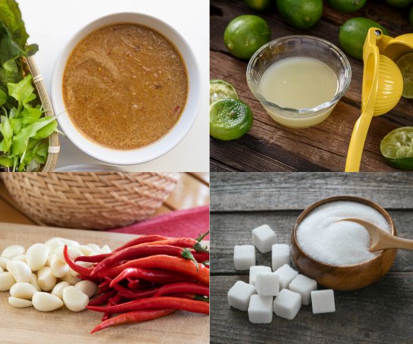 Nguyên liệu pha mắm nêm tỏi ớt