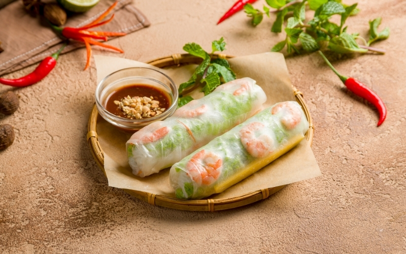 bánh tráng cuốn bao nhiêu calo