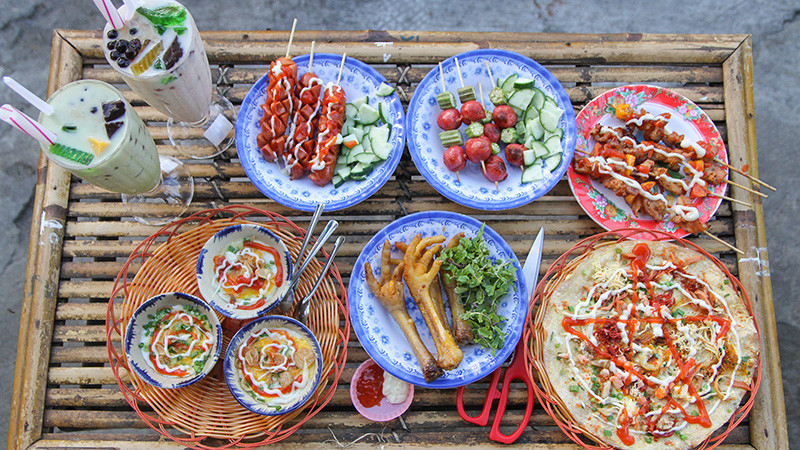 lượng calo của bánh tráng nướng so với các món ăn vặt