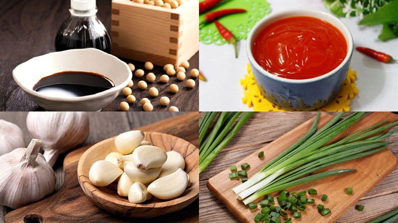 nguyên liệu làm nước sốt bánh tráng trộn